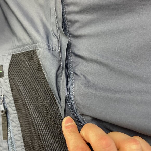 VTG Chlorophylle H-Tech Soft Shell Retro Dark Blue Men S Vest Convertible - Picture 8 of 16